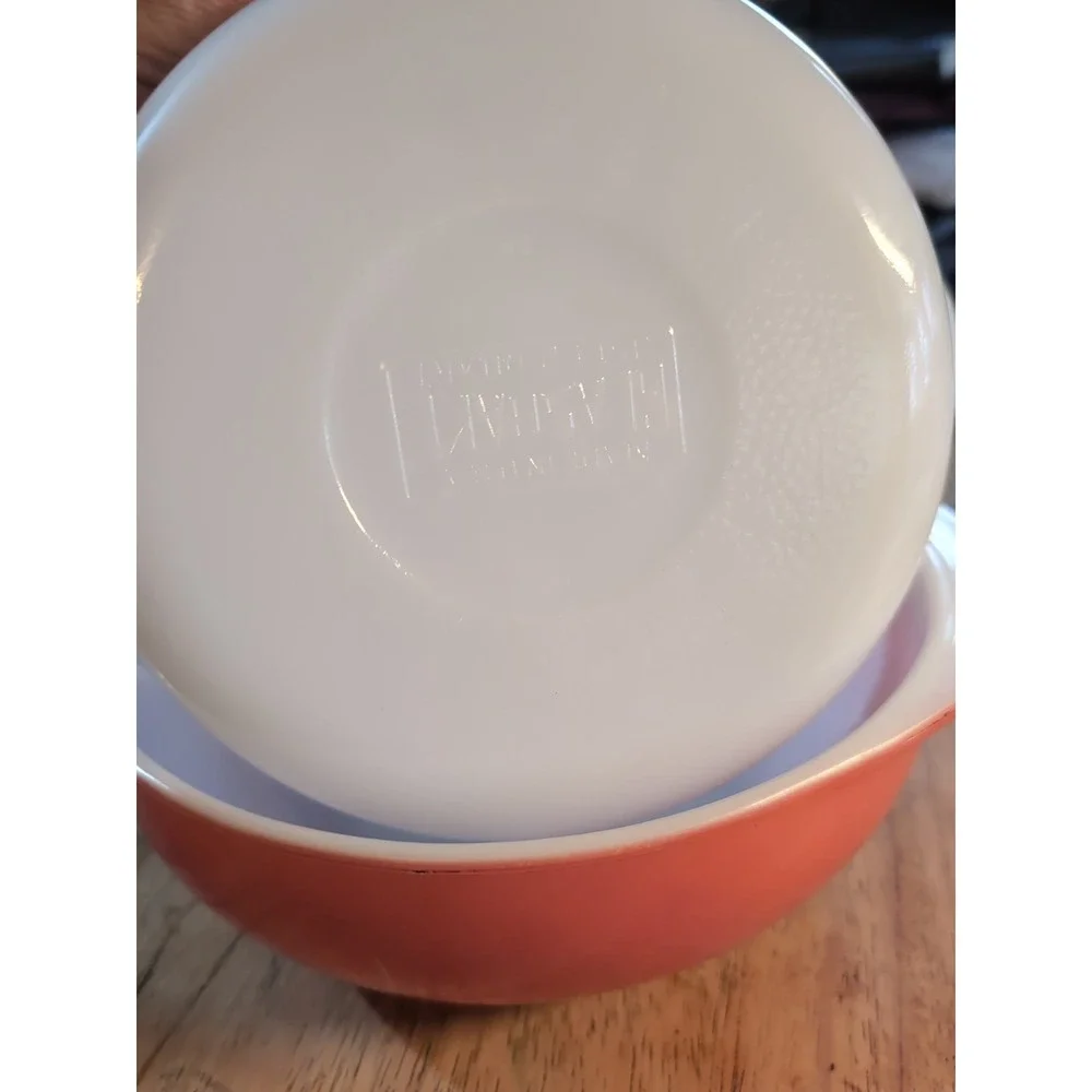 Vintage Pyrex Pink Casserole Baking Dish Bowl 2 Qt #024 White Glasbake Bowl 2Qt